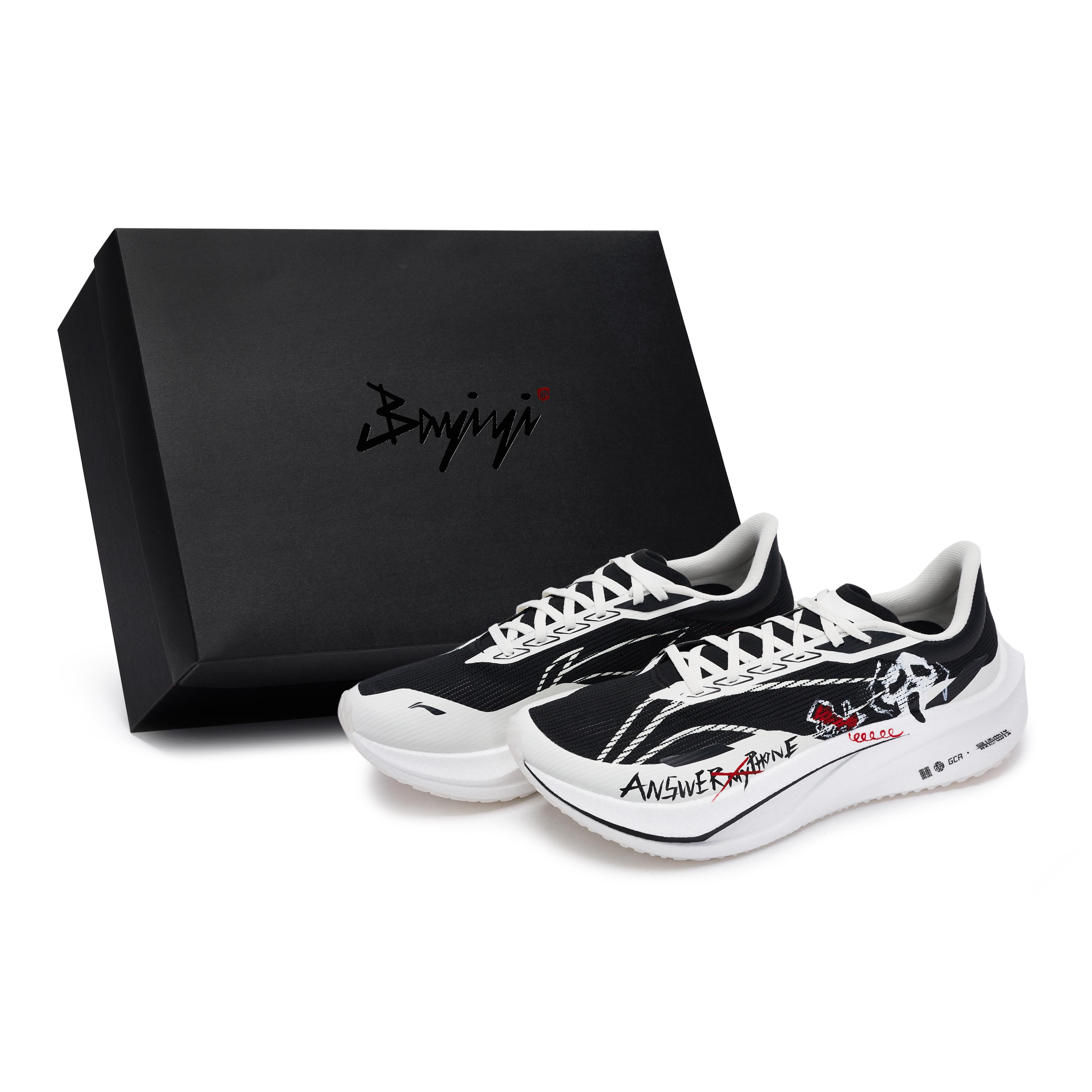 

Li Ning Feidian 4 Challenger Cushioning Slip Resistant Low top Running Shoes Unisex Black White Red ARMU005-31(Team80-S-BOX) 45