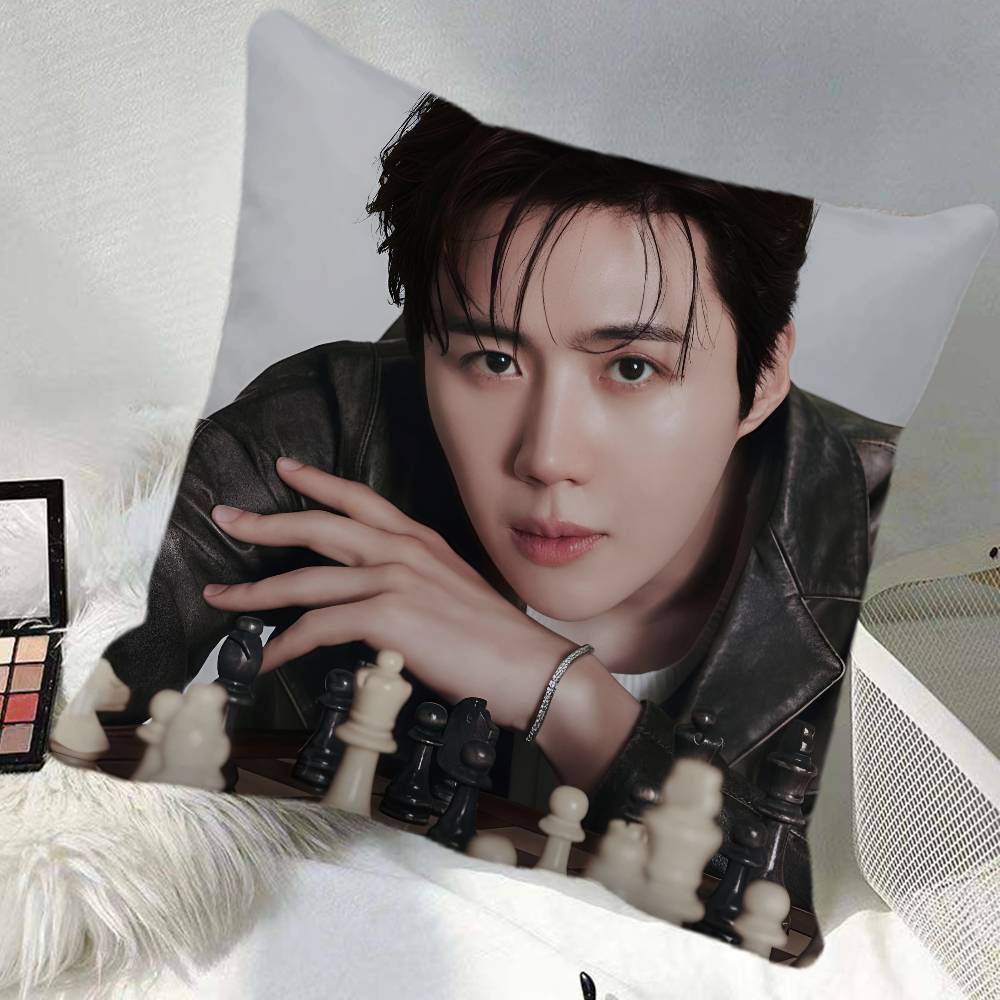 Kim Seonho Pillow Case Square Pillow Bedroom Sofa Leisure Comfort Cushion Car Home Decoration