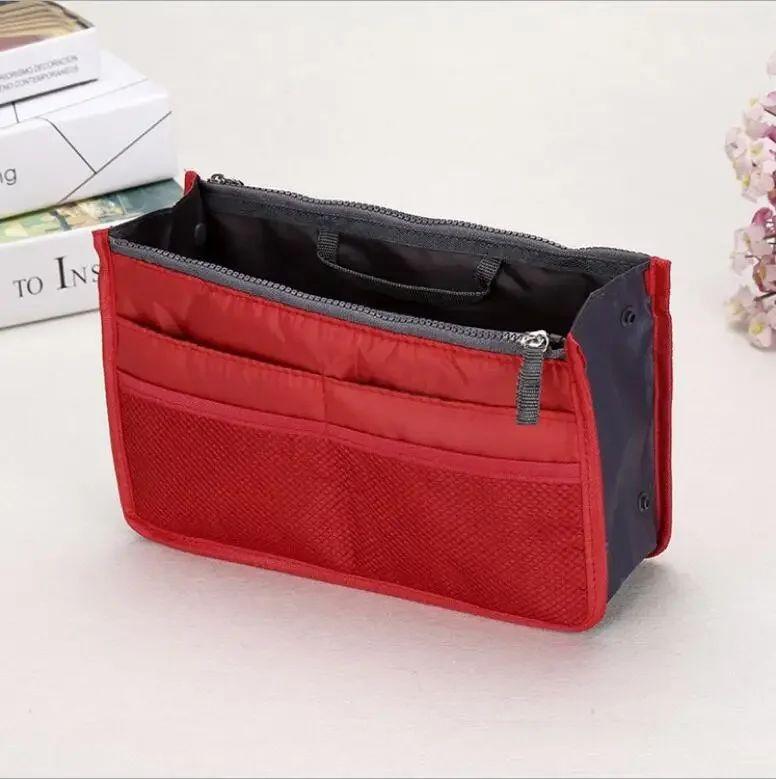 Multifunksjonell bi-fold oppbevaringspose Dobbel glidelås Stor kapasitet Oppbevaringsarrangement Makeup Toalettsaker Stor klassifiseringspose