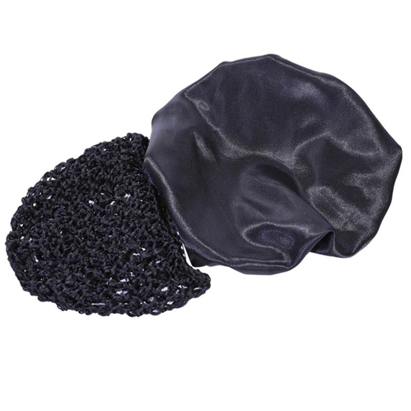 Reversible Bonnet Satined Bonnet Hat Hair Wrap Reversible Mesh Skull Hat For Long Curly Braided Hair Sleep Headpiece