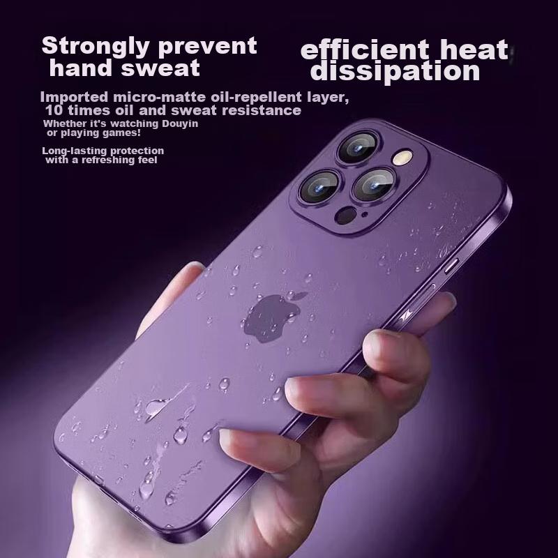 IPhone 14 Pro Max Case, Compatible with Apple IPhone 14 Pro Max, Full Protection Ultra-Thin Frosted Semi-Transparent Shockproof Hard, Purple
