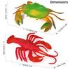 Solid Plastic Simulation Large Ocean Animal Model Seahorse Lobster Crab Science and Education Figure Toy