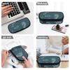 Pen Case Large Capacity Zipper Closure 300D Polyester with Main Pocket Mesh Layer and Removable Pen Divider for Classroom Use