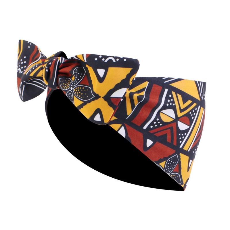 New Women's African Print Headband Elastic Sports Yoga Hair Band For Braids Curly Girls Salon Makeup Headwrap Turban Headwear