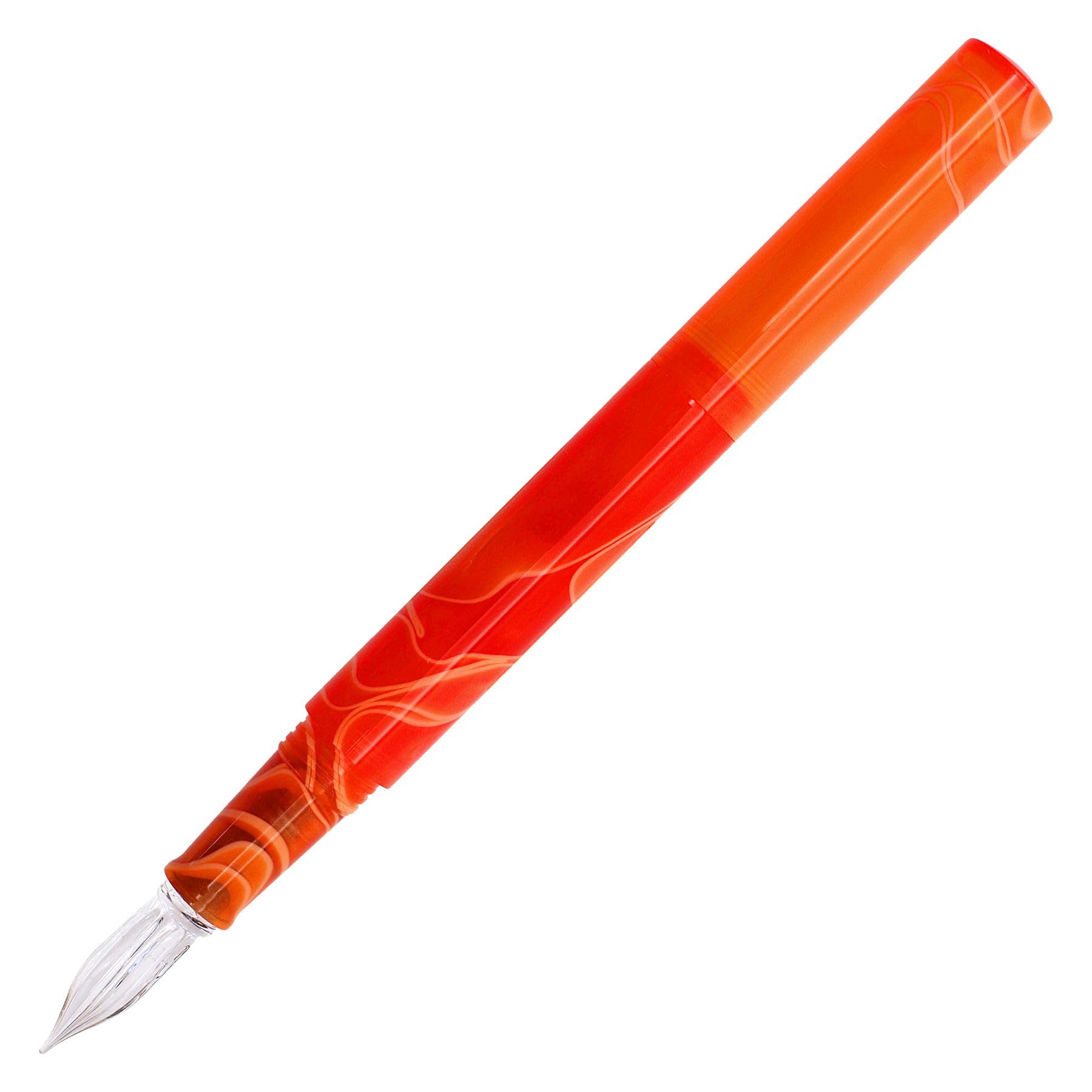 Teranishi Chemical Guitar Glass Pen Aurora with Cap Cosmo Orange GLAA-COR