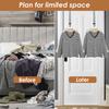 2/4PCS Clothes Drying Rack Wall Mounted Foldable Clothes Hanger Organization Storage Backpacks Hanger Rack for Dorm Laundry Room