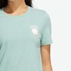Adidas Neo Smiley Print Sports Round Neck T-Shirt Women Tops Green GP5785