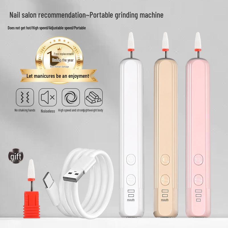 

Beginner s Essential Electric Nail Polisher & Remover Kit Plug-in Version Milky White