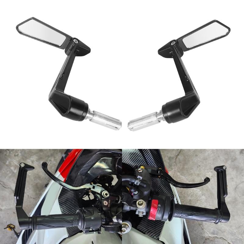 Anti Glares Motorcycle Rearview Mirror Broad Field Of View Shockproof Construction Easy Mounting