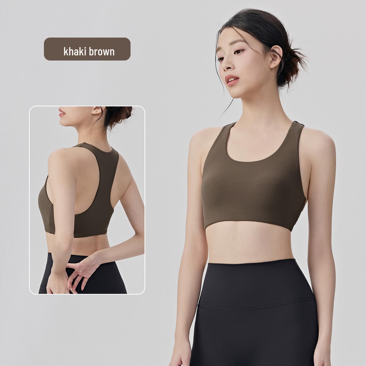 

Women s Shockproof High-Strength Racerback Sports Bra - Quick-Drying Yoga and Pilates Vest L