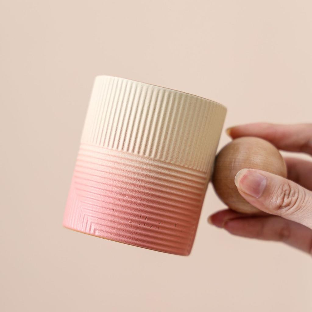 Gradual Change Ceramic Coffee Cup High Value Afternoon Tea Latte Cup Macaron Color Mug Water Cup