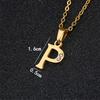 Initial A-Z Letter Name Pendant Female Gold Color Stainless Steel Small Alphabet Necklace For Women Jewelry Birthday Gift 2025