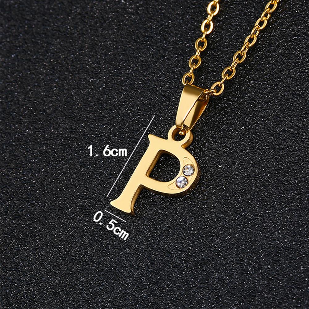 Initial A-Z Letter Name Pendant Female Gold Color Stainless Steel Small Alphabet Necklace For Women Jewelry Birthday Gift 2025