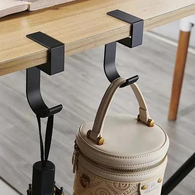 2Pcs Portable Hanging Bag Hook Student Desk Side Hanging Bag Artifact Removable Mobile Handbag Holders Multi-functional Hook