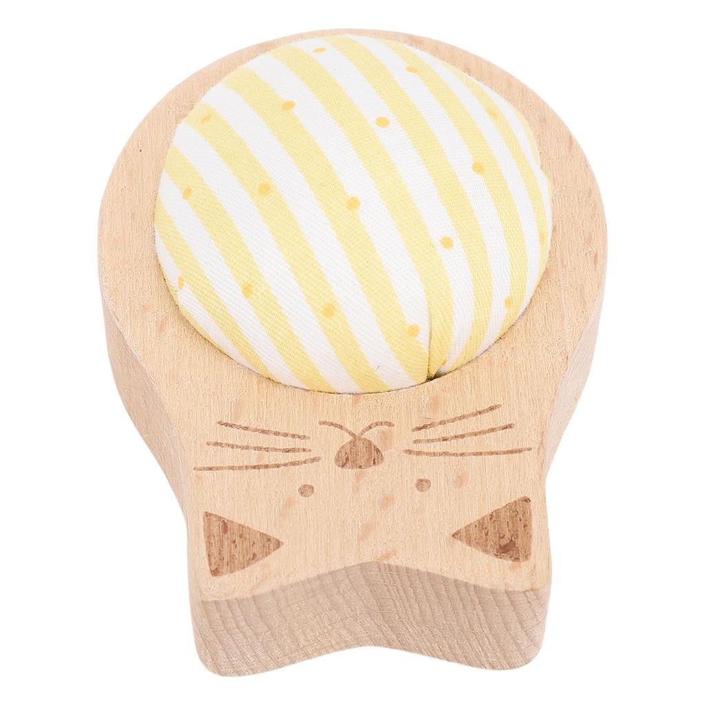 Sewing Pins Cushion Set 80PCS Straight Quilting Pins and Wooden Base Needle Pincushion with Storage Case