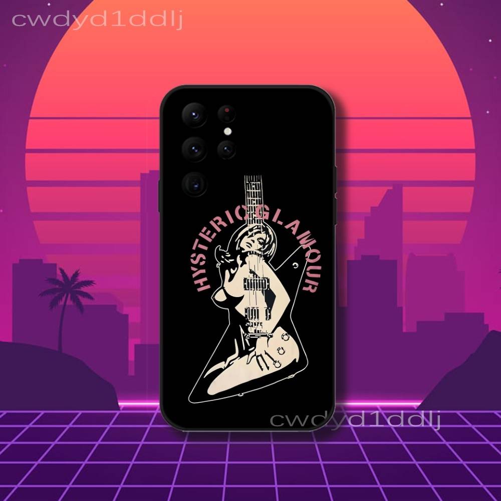 H-Hysteric-S Girl G-Glamour Phone Case For Samsung S10,S21,FE,S21 ,S26,S25,S24,S23,Ultra,S9,S22,Plus Black Shell Cover
