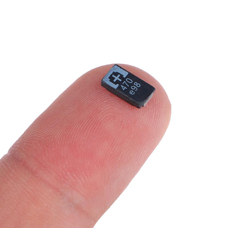 5 Pcs 2R5Tpe470M9 470 2.5V 470Uf Smd Tantalum Capacitor