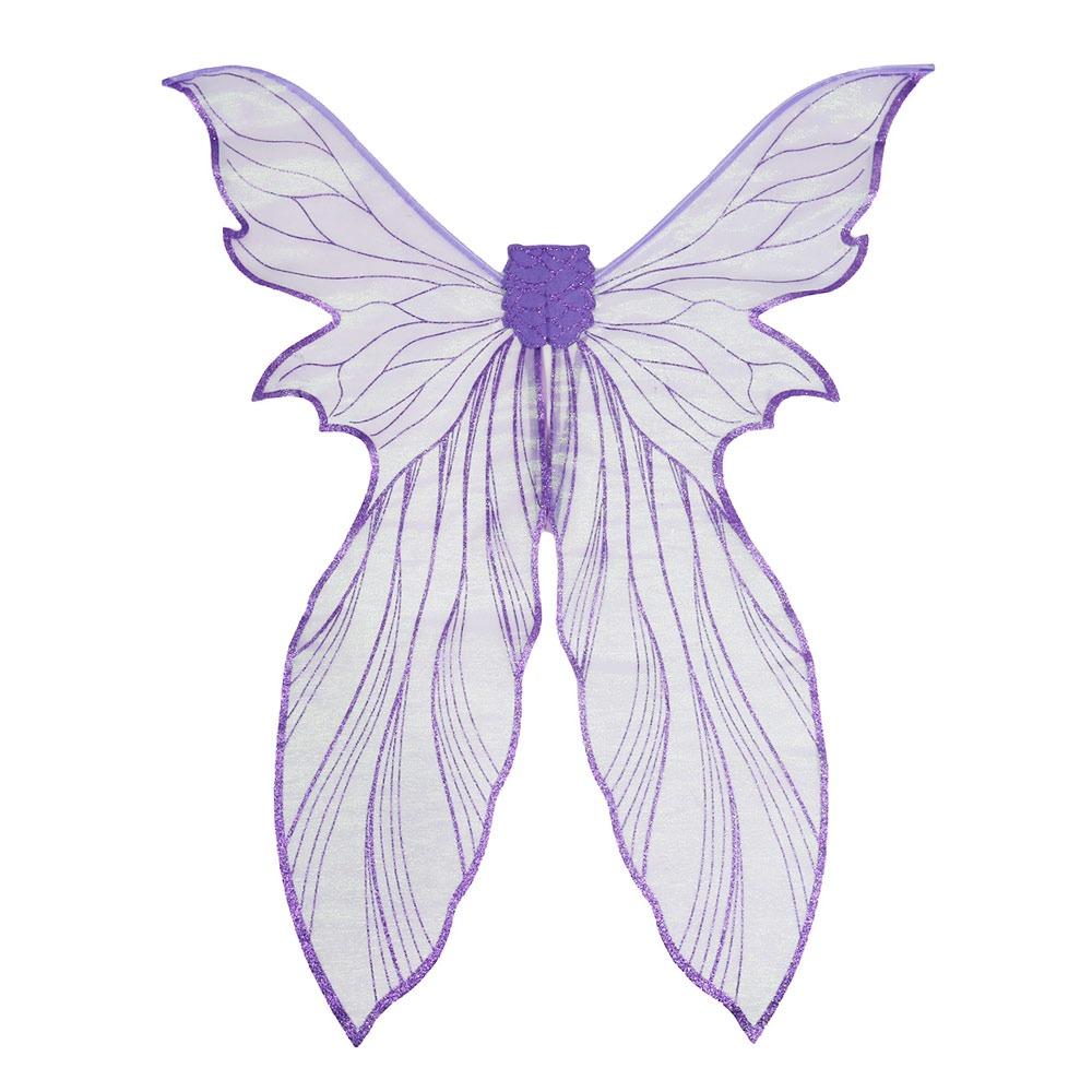 Magical Mermaid Fairy Wings With Stickers Headpiece Angel Wings Colorful Butterfly Costume Wings for Women Girls