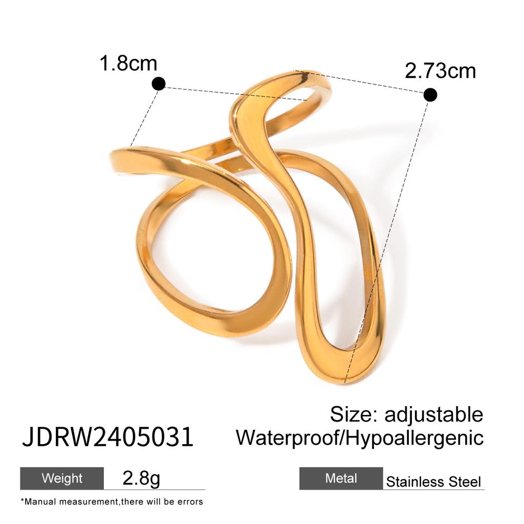 Uworld Fashion Geometric Open Ring Stacked Irregular Ring Women's Accessories Party Festival Accessories