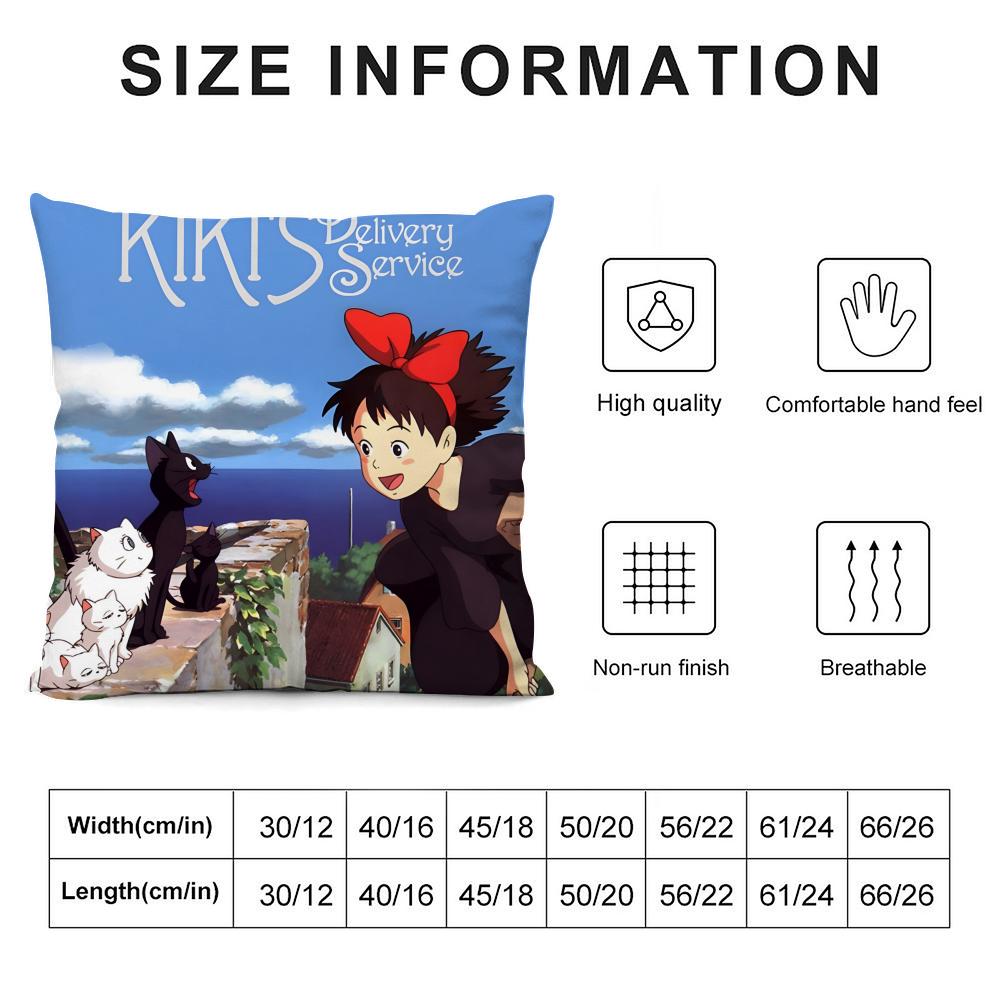 k-Kiki's Delivery Service Pillow Case Living Room Sofa Decorative Cushion Cover Simple Household Light Luxury Printed Pillow