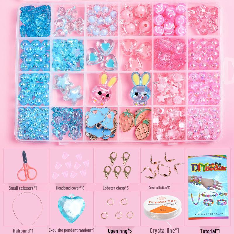 24-Grid DIY Stringing Beads Kit for Kids - Bracelet & Necklace Crafts