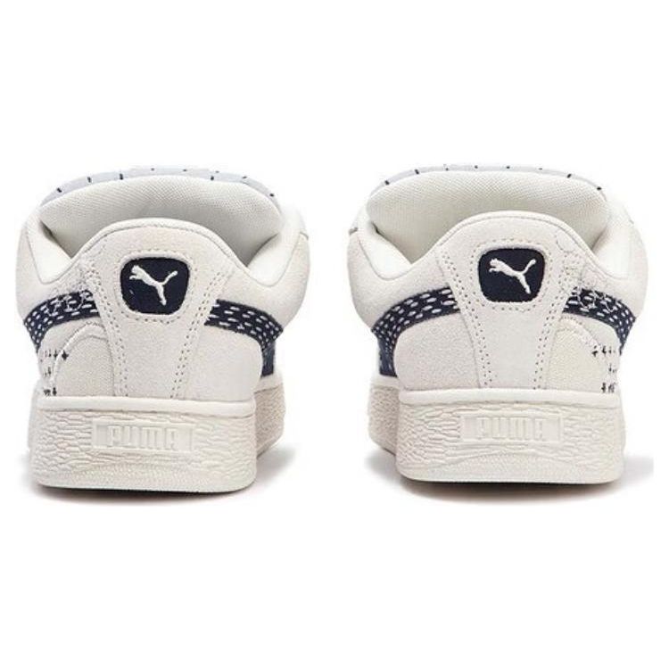 Puma Suede XL Sashiko - Warm White Unisex Sneakers Cream Vapor-Grey 395777-02