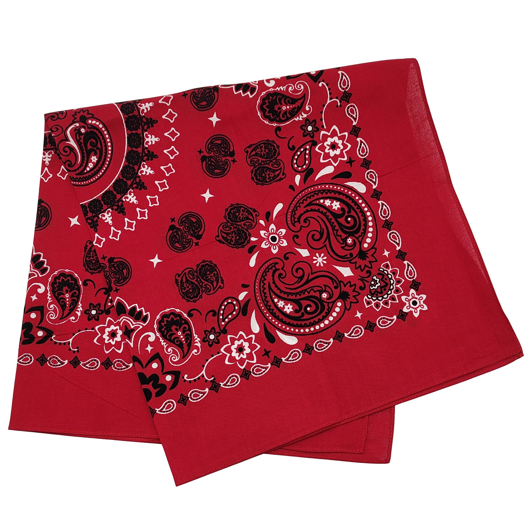 Trifong bandana red paisley pattern cotton 100% quick-drying 55cm x 55cm