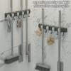 Wall Mounted Broom Holder Mop Rack Strong Load-bearing Easy To Install Universal Broom Hanger Tool Organizer Rack
