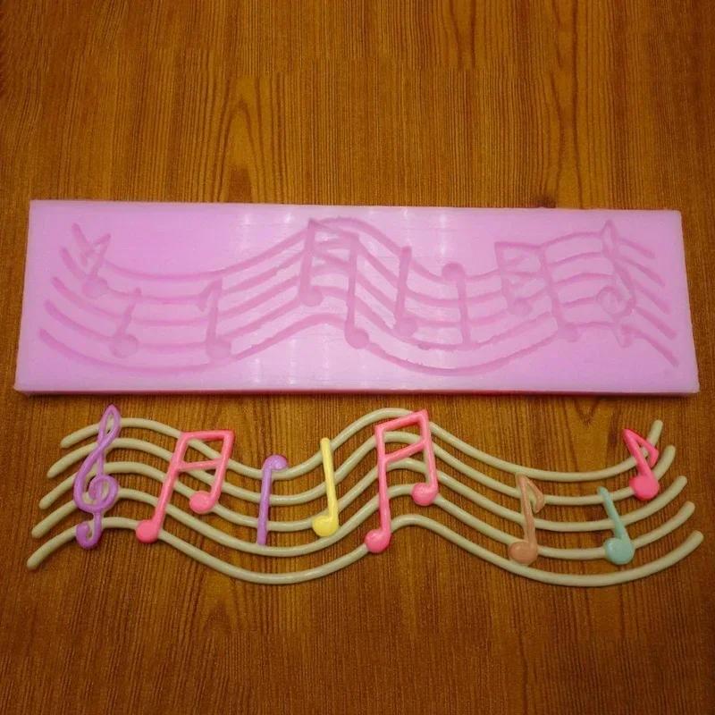 Cake Decoration Molds Music Lace Silicone Mold Lace Note Silicone Cake Wedding Cookie Chocolate Silicone Molds Pastry Tools