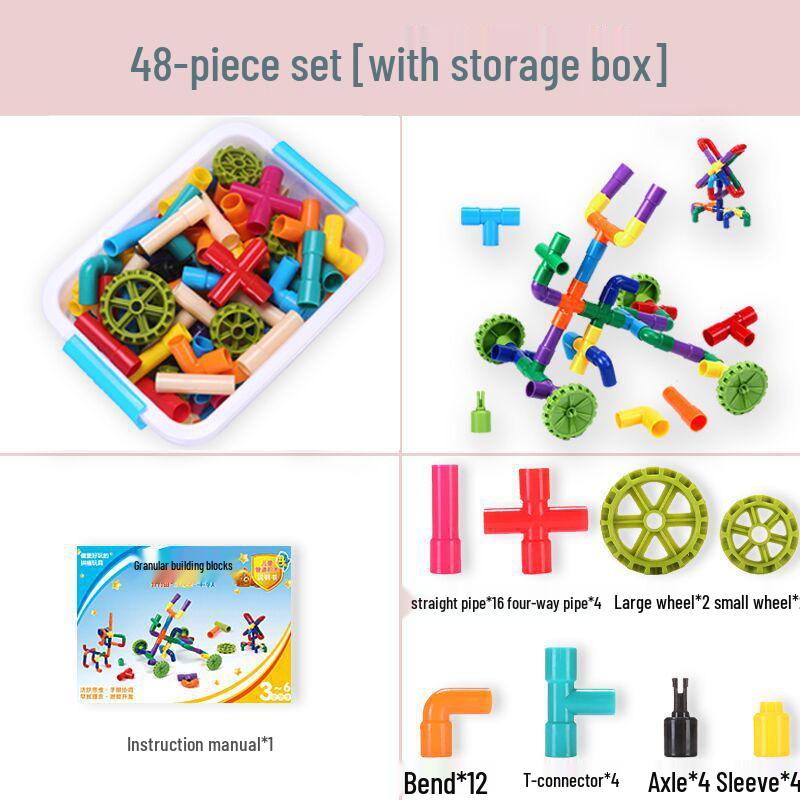 Water Pipe Building Blocks Toy for Kids Aged 2-3 – Intellectual Development Toy