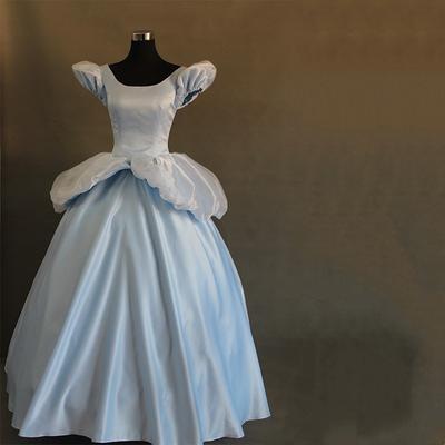 Halloween Party Blue Dress Adult Cinderella Cinderella Princess Princess Dress Annual Party