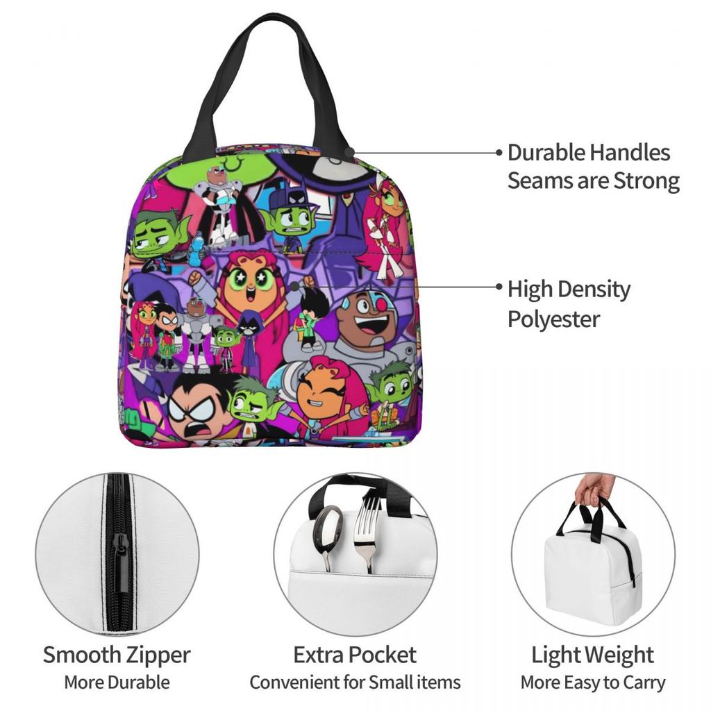 Lunch Box Teens Titans Go Beast Boy Merch Lunch Container New Arrival Thermal Cooler Bento Box For Travel