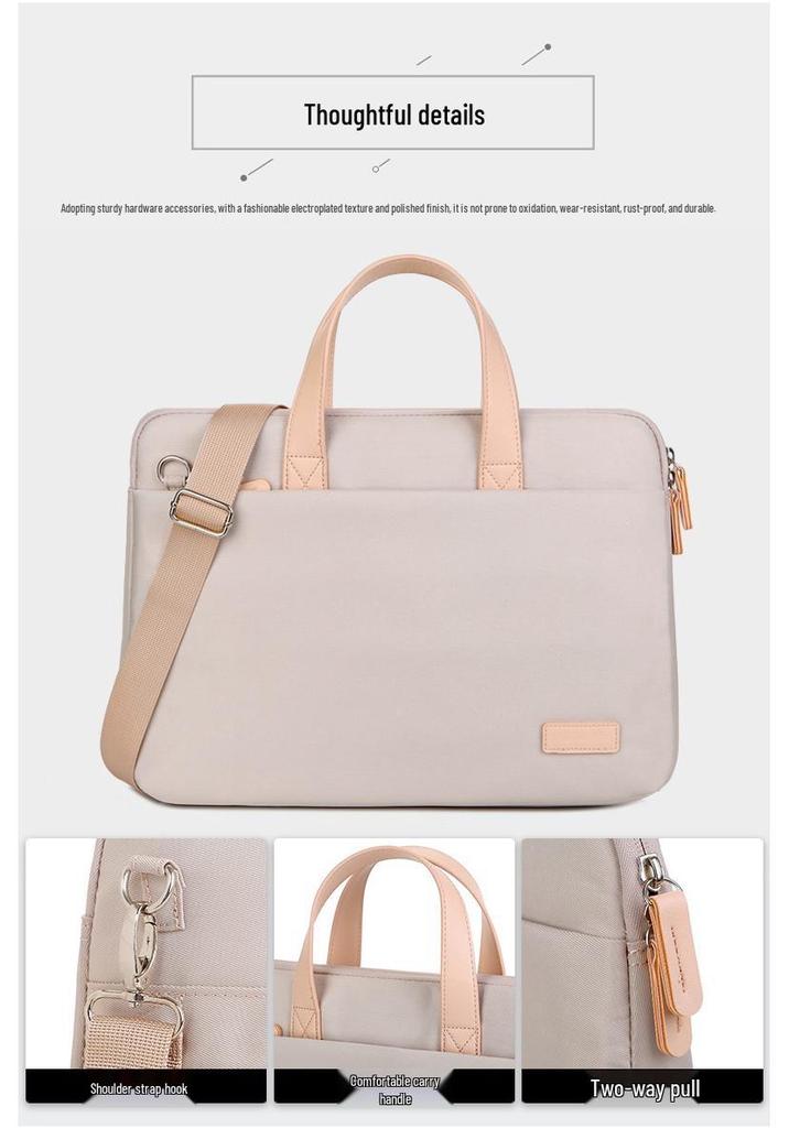 Lightweight 14/15 Inch Macaron Laptop Shoulder Bag with Tablet Sleeve for Girls