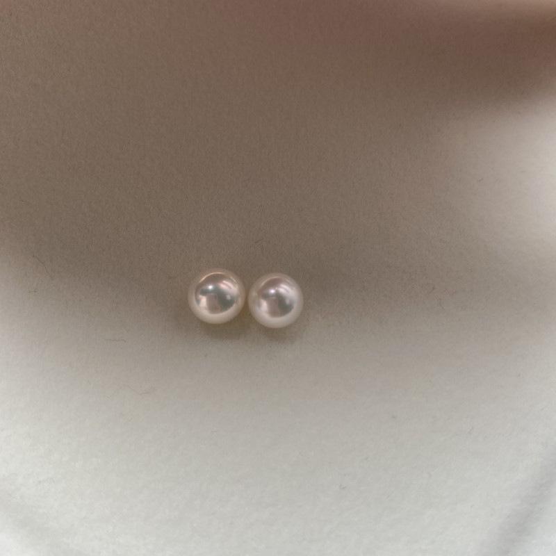 Unique Design Flat Round Freshwater Pearl Earrings – Hypoallergenic, Natural, High-End Women's Jewelry