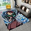 Anime-Teppich mit Demon Slayer-Motiv: Kamado Nezuko und Tanjirou. Ideal für Spielzimmer, Schlafzimmer, Wohnzimmer, Sofa und Zuhause. Rutschfeste Bodenmatte für Kinder.