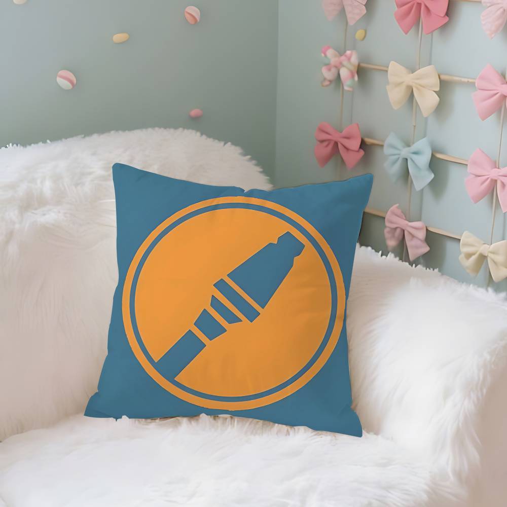 Game-T-tF2-Engineer-Explorer Red Blue TeamS Cool Throw Pillow Covers Pattern Cushion Cover Suitable For Sofa Bedroom Car Pillow