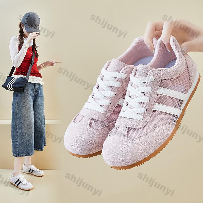 Women Shoes 2025 Summer New Breathable Mesh Non Slip Sneakers Comfortable Height Increase Lace-up Women Casual Shoes