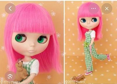 Кукла Neo Blythe Simply Guava с розовыми волосами и фигуркой чихуахуа Takara Япония б/у
