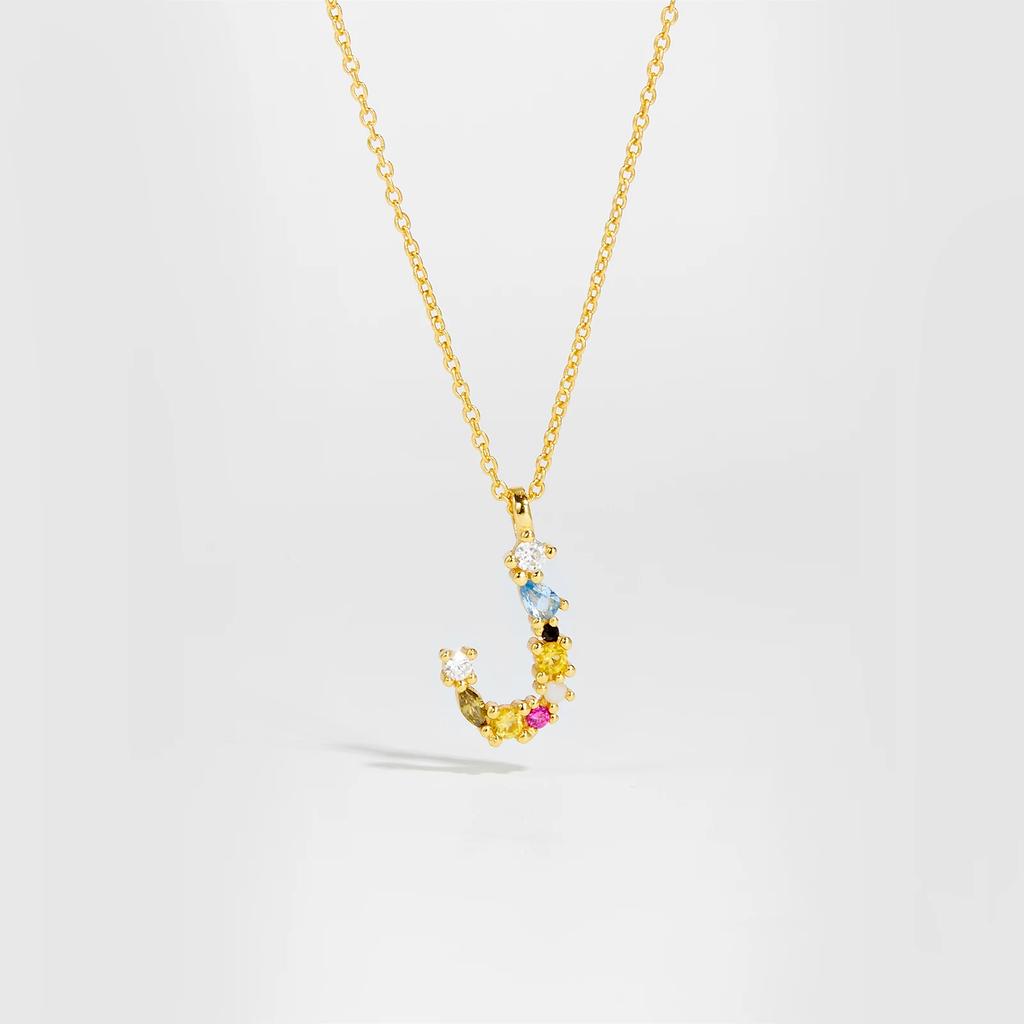 925 Sterling Silver Gold Letter M Pendant Initial F Alphabet Necklace Monogram Opals 2020 Women Accessories Jewelry