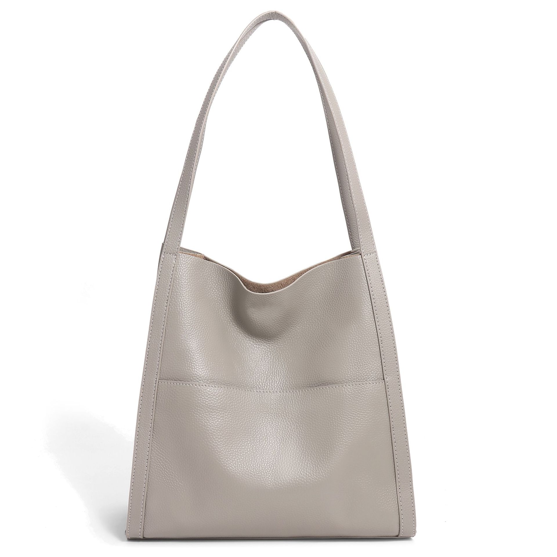 

Большая вместительная женская сумка-ведро для поездок на работу, сумка-тоут Premium Sense на одно плечо серый