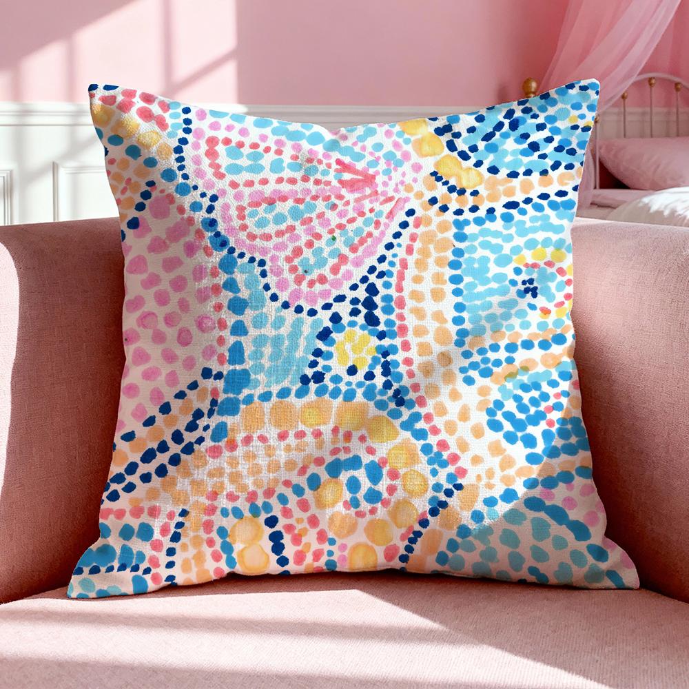 Fashion L-Lilly Pulitzer Cushion Cover Breathable Linen Pillowcase Summer Odorless Eco-Friendly Invisible Zipper Washable