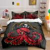 "Pirate Octopus Themed Party Set" kid's and adults' bedroom decor, Exquisite three-piece bedding set gift