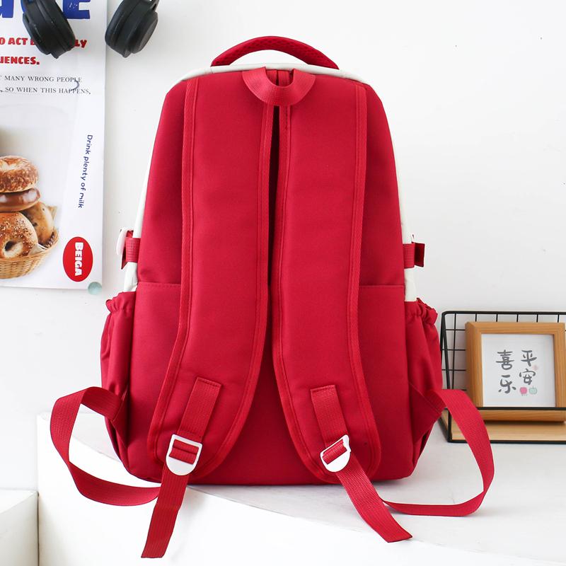 Five-Piece Backpack Set Children's Schoolbag Campus Lackup Ridge Protection Schoolbag Girls Large Capacity Lightweight Backpack