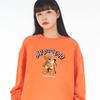 Astral Projection Oversized Drop Shoulder New Bear Doll 3 Sweatshirt_Coral