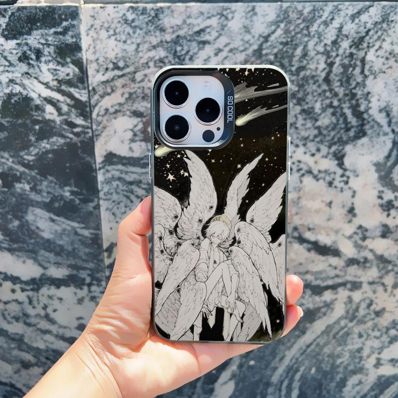 

Классическая Арт Ангел Чехол для Телефона для iPhone 13 Mini 12 11 Pro Max 15 14 Plus Pro Max Ретро Звездная Карта Ударопрочный Лазерный Задний Чехол iphone 13 mini