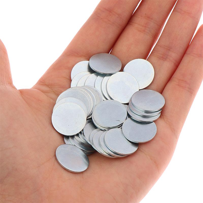 50/100 ks Ultratenký kulatý pozinkovaný plech pro DIY ruční výrobu doplňků