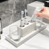 Bathroom Stone Pattern Electric Toothbrush Storage Rack New High Beauty Bathroom Washbench Toothpaste Teeth