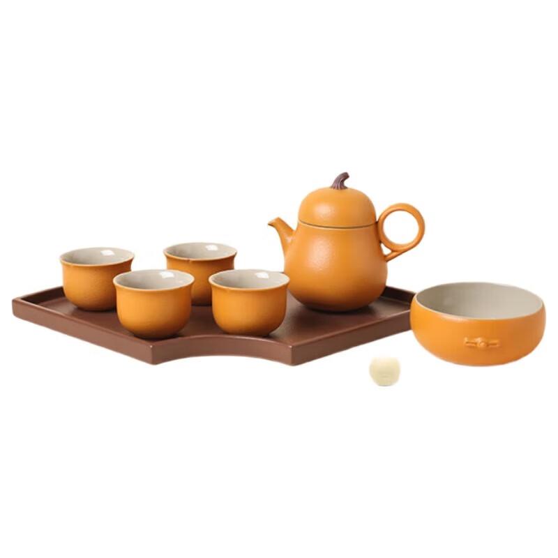 Lubao Auspicious Gourd Ceramic Kung Fu Tea Set