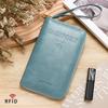 Men Women RFID Blocking Leather Passport Holder Travel Wallet Zip Around Passport Cover Document Organizer with Card Slots Wrist Strap