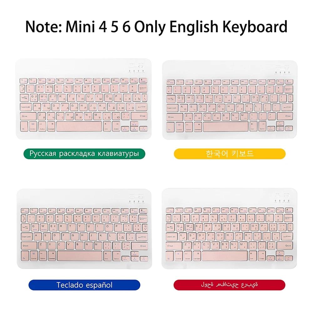 For iPad Keyboard Case For iPad 10.2 9/8/7th Pro 11 2021 2020 2022 10.9 Air 5 4 3 2 2017 9.7 5/6th Pro 10.5 Mini 6 5 4 Case